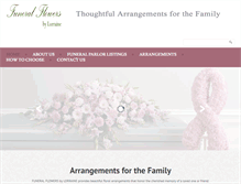 Tablet Screenshot of funeralflowersbylorraine.com